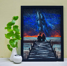 Load image into Gallery viewer, GALAXY LOVE Starry Night Couple on Pier