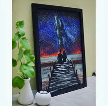 Load image into Gallery viewer, GALAXY LOVE Starry Night Couple on Pier